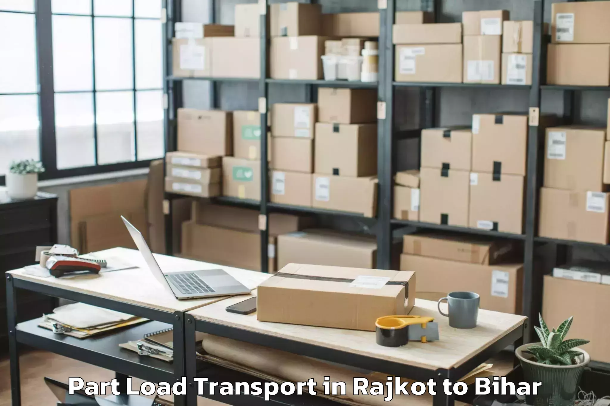 Book Rajkot to Parwalpur Part Load Transport Online